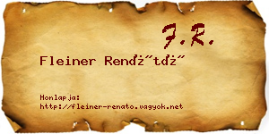 Fleiner Renátó névjegykártya
