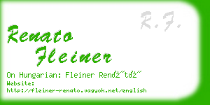 renato fleiner business card